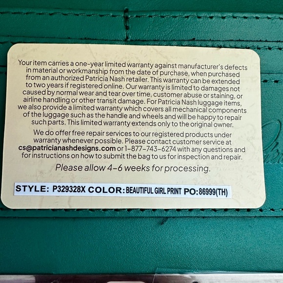 Patricia Nash Beautiful Girl Print Wallet - Picture 4 of 5